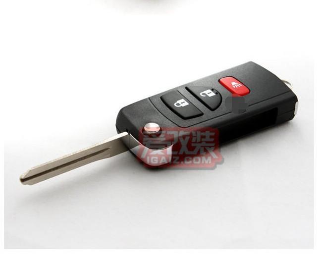 Flip remote key case shell for nissan infiniti 3 button