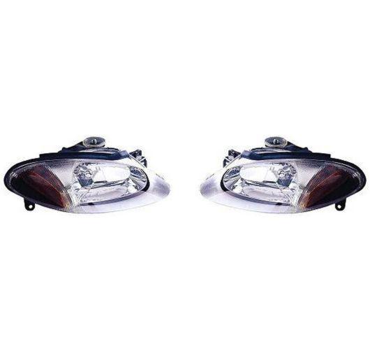 98-03 ford escort coupe zx2 headlights headlamps pair set left lh & right rh