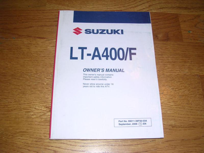 Suzuki ltf400 king quad 400 original owners manual