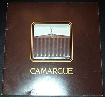 Original rolls-royce camargue booklet, brochure 1975-86 english french german