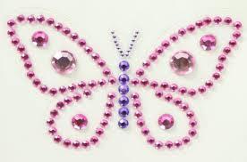 New butterfly cling bling decal beads jeweled **so cute**