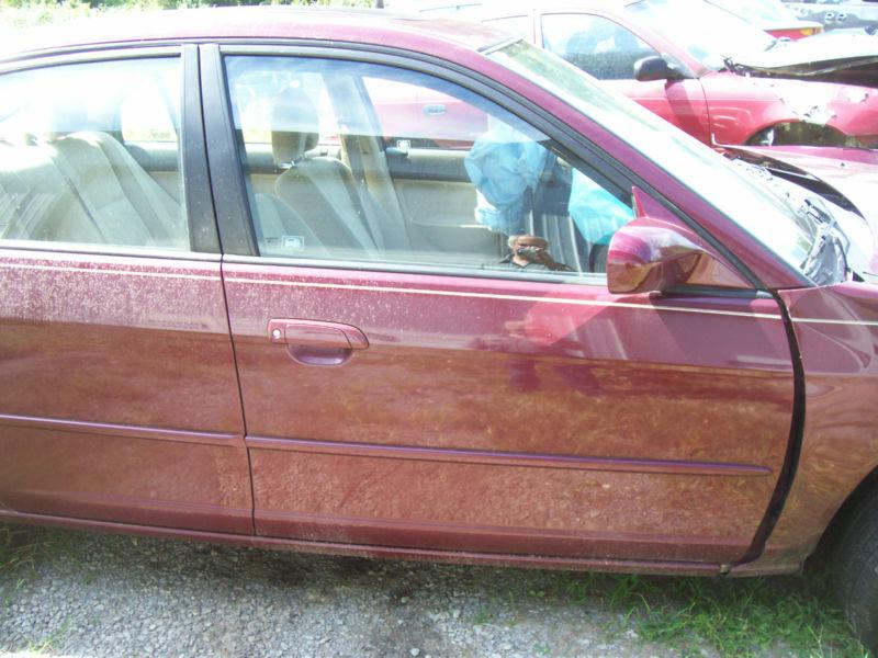 2001-2005 honda civic,4 dr,right front door power,burgundy*no mirror)*nice! 