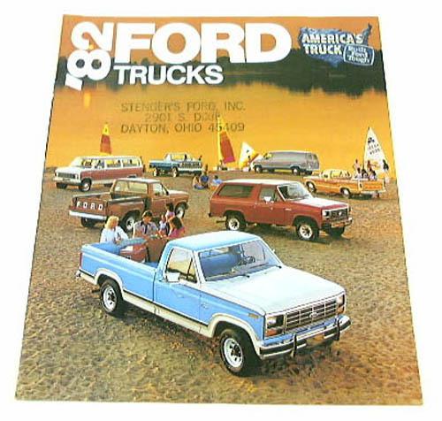 1982 82 ford truck brochure pickup f150 bronco f250 4x4