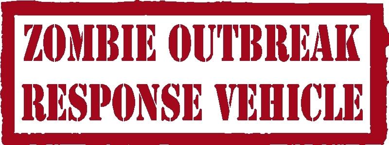 Zombie outbreak response vehicle decal sticker graphic