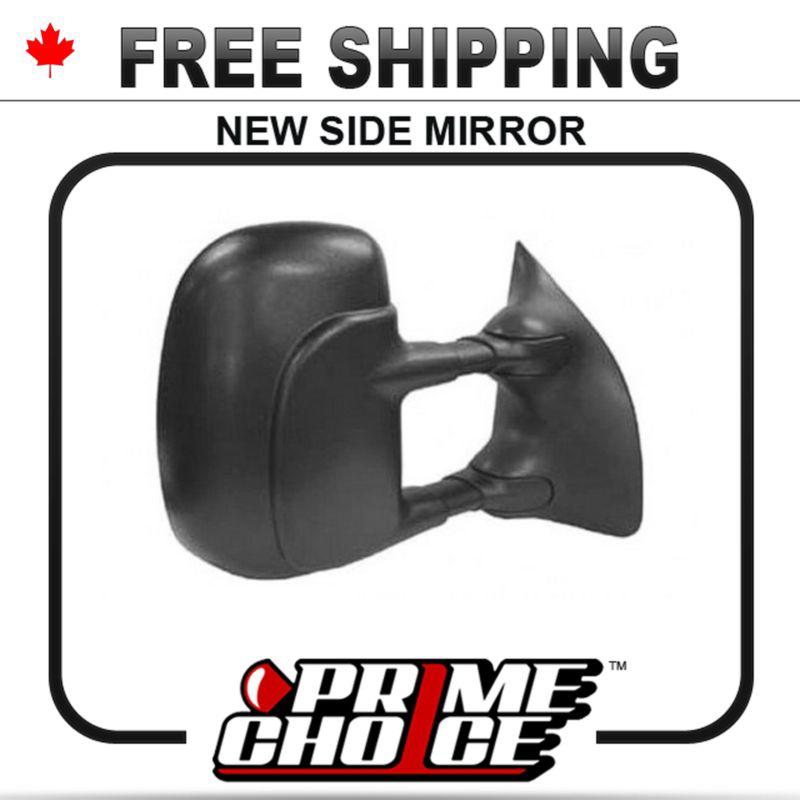 New manual black towing passengers side mirror for ford f series super duty