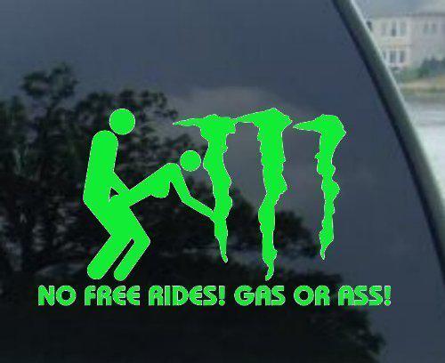 Green monster - vinyl car window sticker decals vw dub drift funny