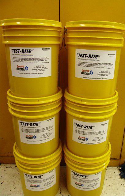 Fuel injector "testrite" calibration fluid 5 gallons perfect for asnu machine!