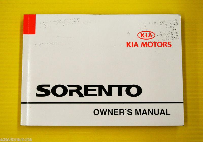 Sorento suv s u v 03 2003 kia owners owner's manual all models 4x4 4x2