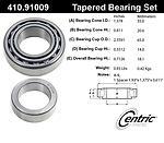 Centric parts 410.91009 rear wheel bearing