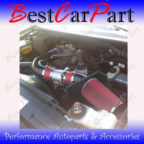 Bcp red 97-03 f150/expedition 4.6/5.4l v8 heat shield cold air intake + filter