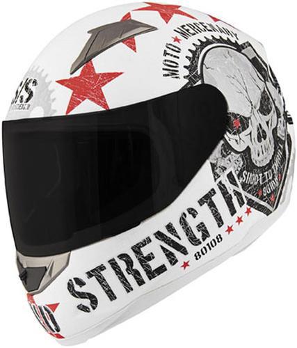 New speed & strength ss1100 moto mercenary full-face adult helmet,white,2xl/xxl