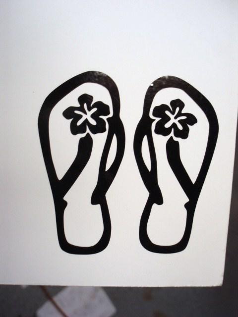 Sandals vinly sticker decal beach hawaii pool