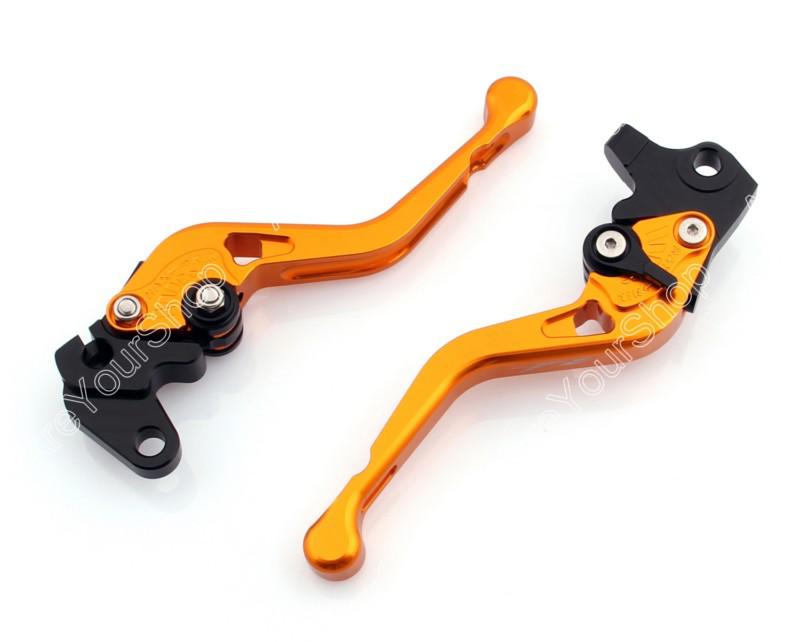 Short adjustable brake clutch levers yamaha fz16 fz 16 2012-2013 gold