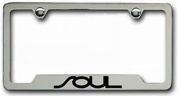 Oem factory kia soul black logo license plate frame holder 2014 2013 2012 2011