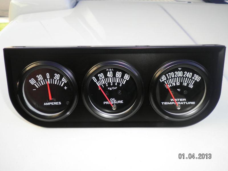 Pontiac star chief   triple gauge set.....amp, temp, oil  old school style 