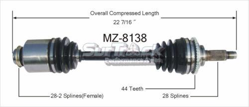 Surtrack perf axles mz-8138 cv half-shaft assembly-new cv axle shaft