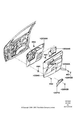 5s4z5423943eba trim assy front door 05 06 07 focus