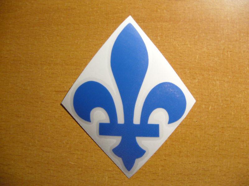 Fleur de lys in gentian blue #2 vinyl window laptop decal car bumper sticker 4"