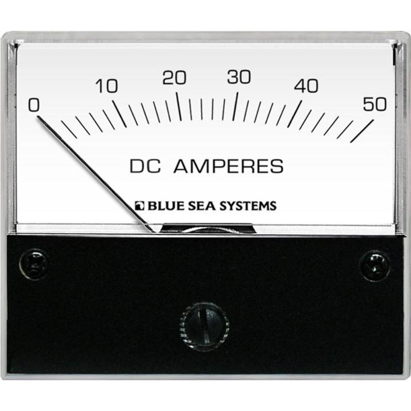 Blue sea 8022 dc analog ammeter - 38020 face, 0-50 amperes dc