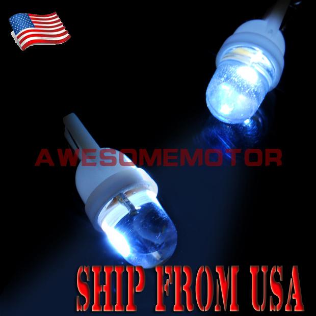 Us 10 x car xenon white license plate light led bulbs t10 super bright exterior