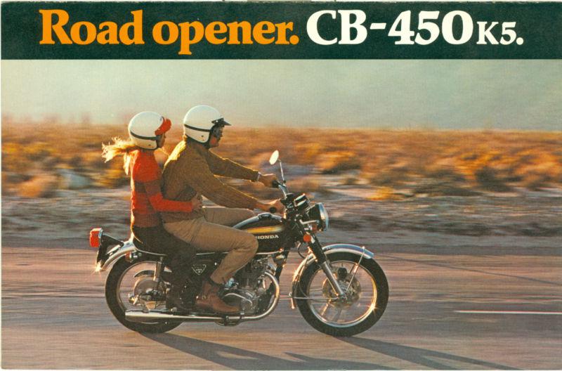 Rare vintage 1972 honda cb-450 k5 super sport motorcycle advertising brochure