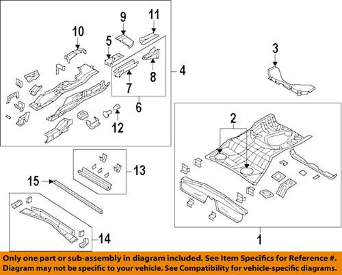 Mopar oem 5115200aa floor & rails-rear-rail extension