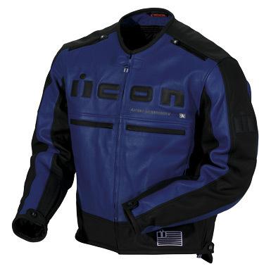 Icon motorhead jacket blue/black xl 1533-32-05