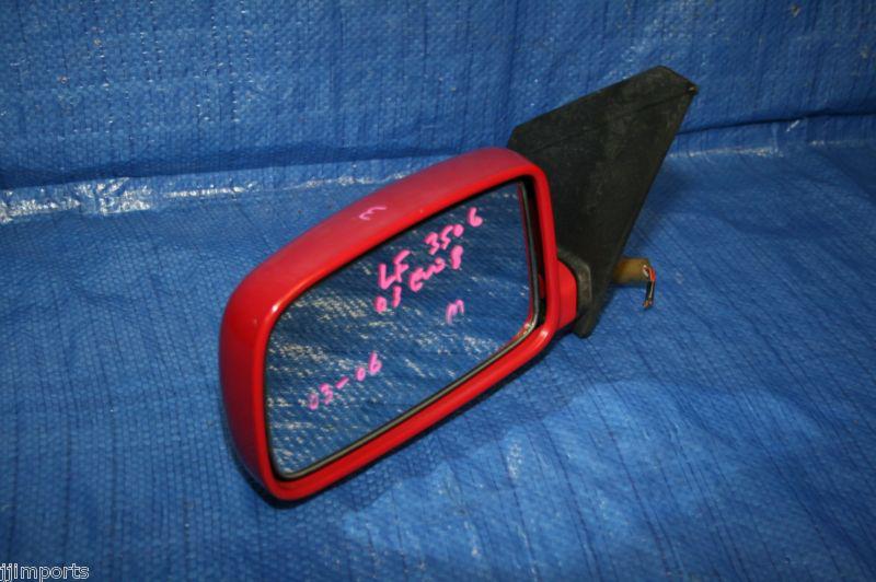 03 04 05 06 lancer evolution 8 left driver door mirror red evo9 evo8 ct9a