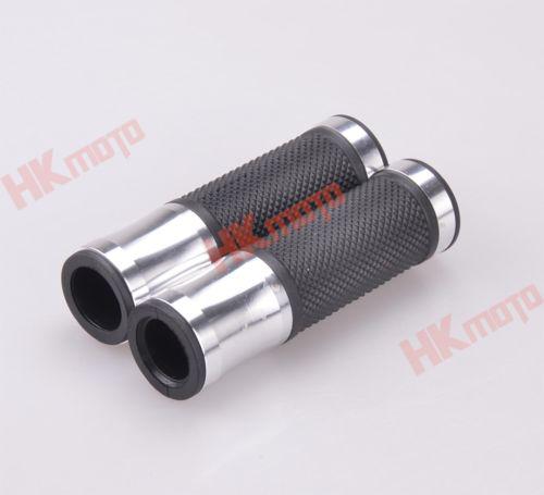 Silver 7/8" handlebar hand grips for honda cb250 cb400 cbr400rr