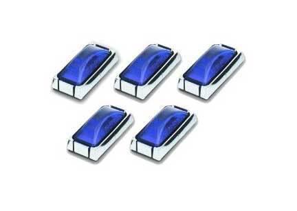 Pacer tailgate lights - dually style - blue 5-pack  20-300 20-315