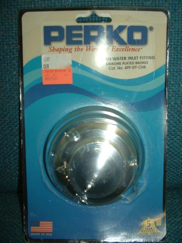 Perko fresh water inlet fitting chrome plated bronze 499-dp-chr bin61