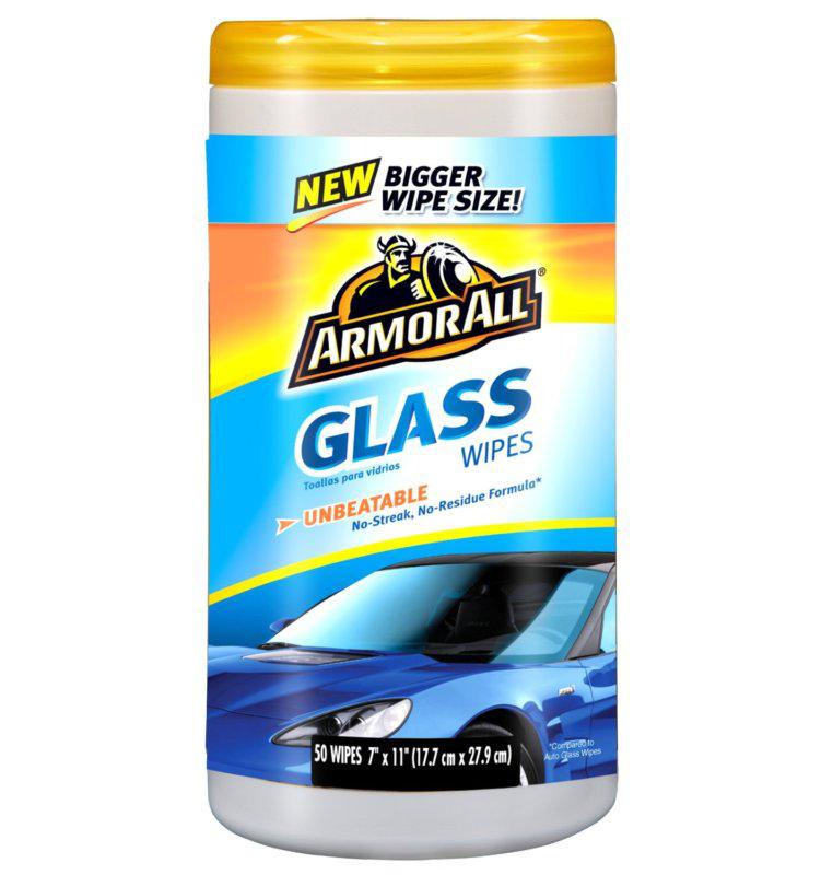 Armorall glass wipes - bigger wipe size - 50 count