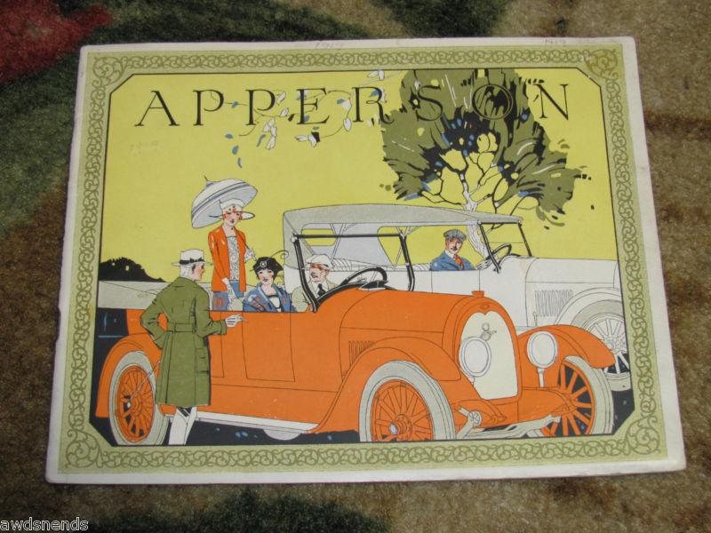 1919 apperson automobile sales brochure - 22 pages - 9"x7"