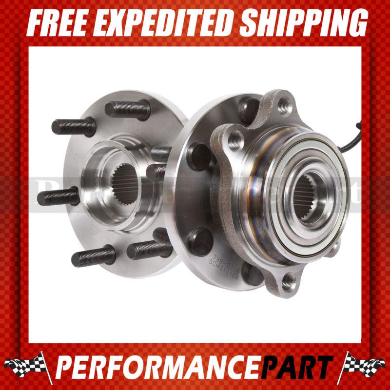 2 new gmb front left and right wheel hub bearing assembly pair w/ abs 799-0304