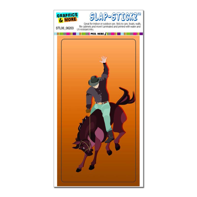 Rodeo cowboy orange - western horse country - slap-stickz™ window bumper sticker