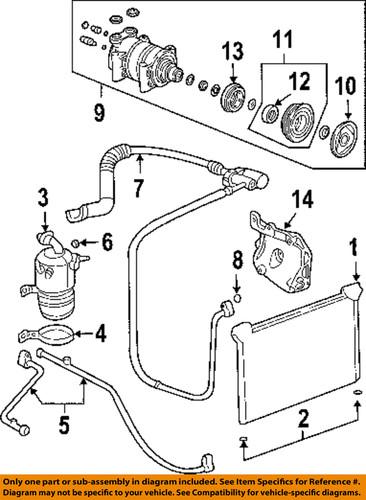 Gm oem 15785056 a/c condenser, compressor & lines-ac line