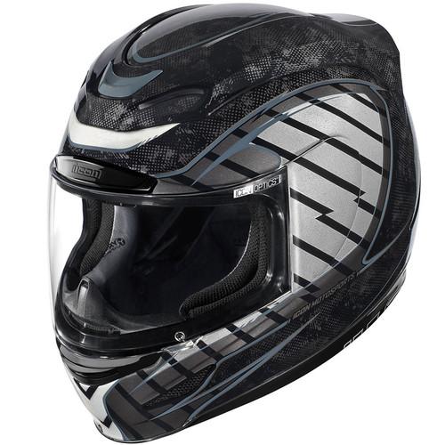 Icon airmada volare motorcycle helmet full face black grey  