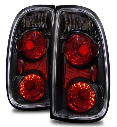 00-04 toyota tundra euro black altezza tail lights housings brake lamps housings