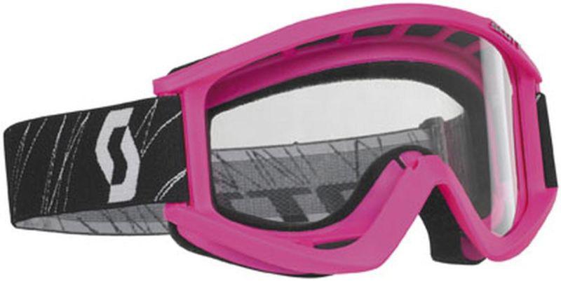 New scott recoil xi w/ clear standard lens adult goggles, pink, one size