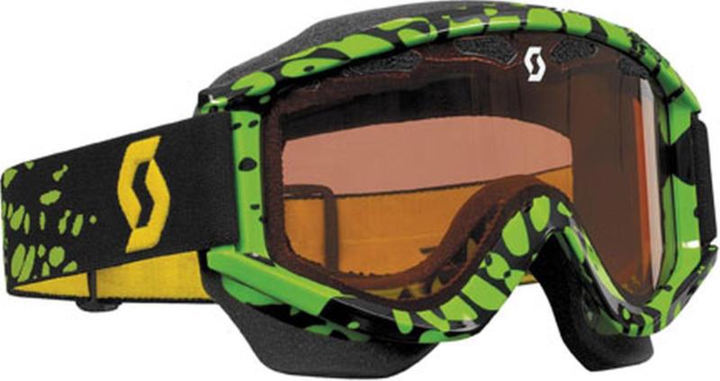 Scott recoil xi pro snowcross w/rose acs thermal lens adult goggles,tether/green