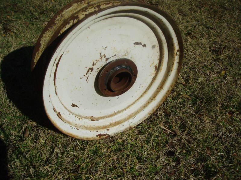 Vintage mustang motorcycle front wheel