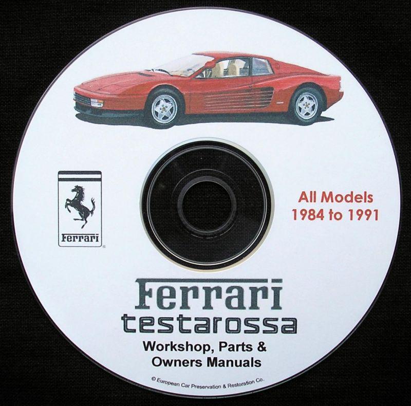 Ferrari testarossa workshop service repair parts manual